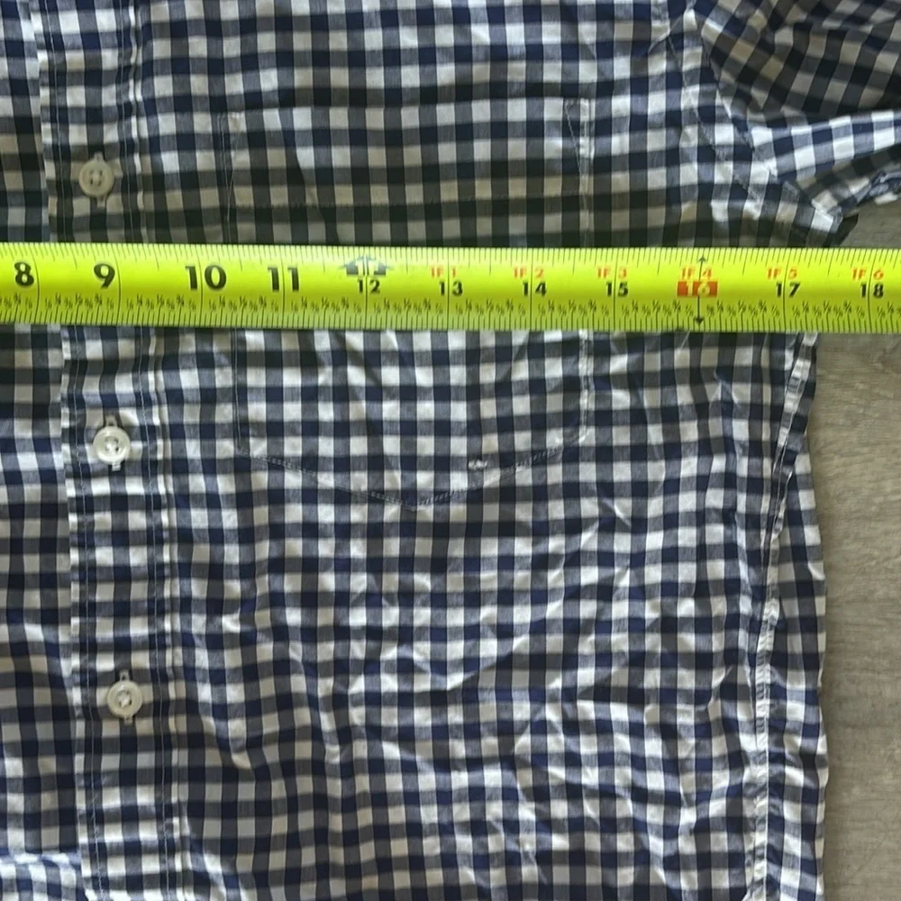 J Crew Ludlow Navy blue  Gingham Long Sleeve Button Up Shirt - S